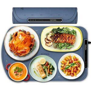 Silicone Food Warming Mat Buffet Heating Tray Adjustable Temp for Parties Home